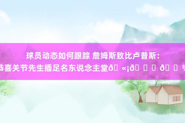 球员动态如何跟踪 詹姆斯致比卢普斯：恭喜关节先生插足名东说念主堂🫡👏🏾