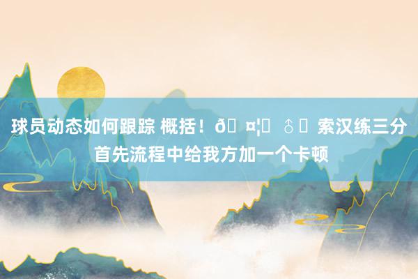 球员动态如何跟踪 概括！🤦‍♂️索汉练三分 首先流程中给我方加一个卡顿