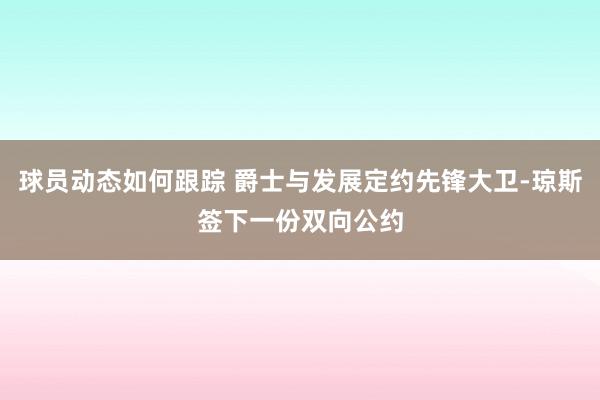 球员动态如何跟踪 爵士与发展定约先锋大卫-琼斯签下一份双向公约