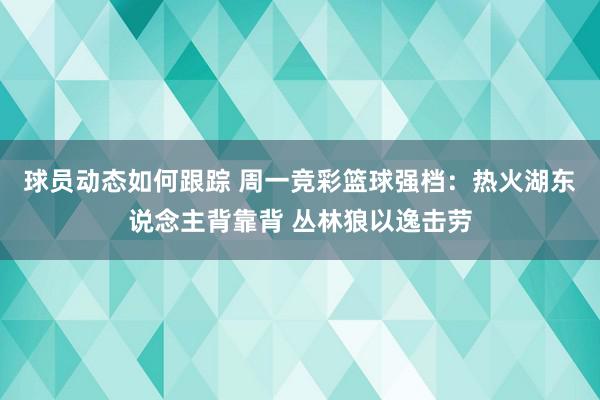 球员动态如何跟踪 周一竞彩篮球强档：热火湖东说念主背靠背 丛林狼以逸击劳