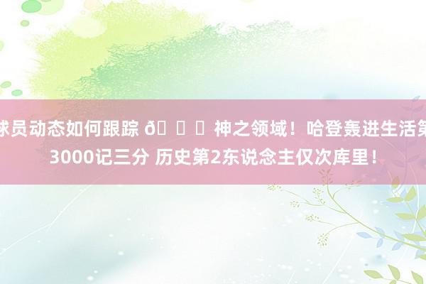 球员动态如何跟踪 😀神之领域！哈登轰进生活第3000记三分 历史第2东说念主仅次库里！