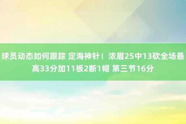 球员动态如何跟踪 定海神针！浓眉25中13砍全场最高33分加11板2断1帽 第三节16分