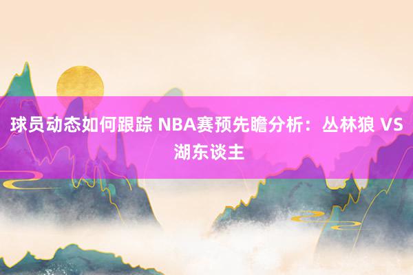 球员动态如何跟踪 NBA赛预先瞻分析：丛林狼 VS 湖东谈主