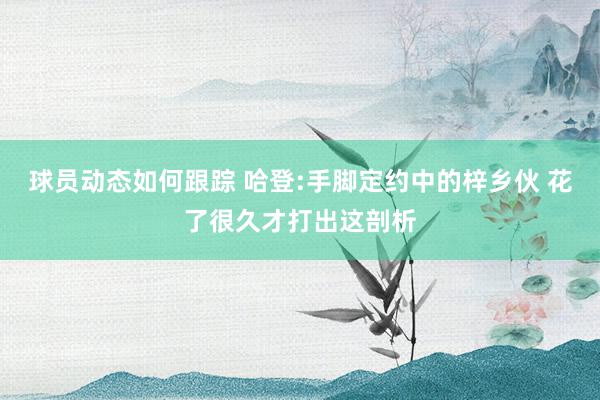 球员动态如何跟踪 哈登:手脚定约中的梓乡伙 花了很久才打出这剖析