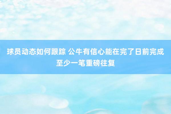 球员动态如何跟踪 公牛有信心能在完了日前完成至少一笔重磅往复