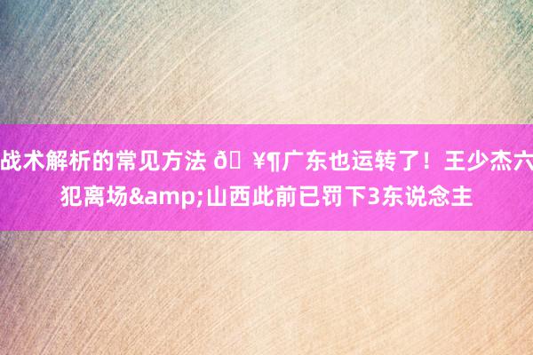 战术解析的常见方法 🥶广东也运转了！王少杰六犯离场&山西此前已罚下3东说念主