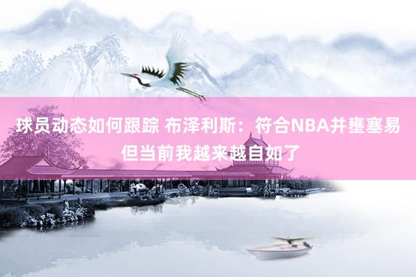 球员动态如何跟踪 布泽利斯：符合NBA并壅塞易 但当前我越来越自如了