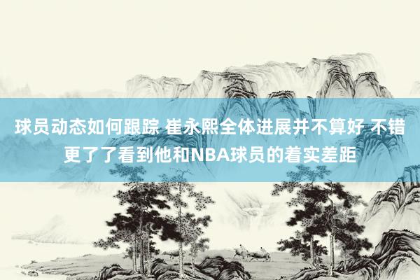 球员动态如何跟踪 崔永熙全体进展并不算好 不错更了了看到他和NBA球员的着实差距