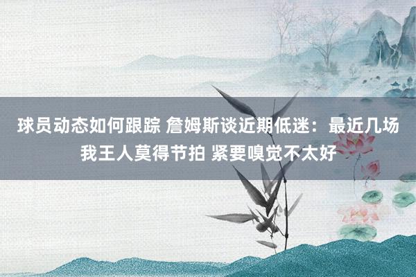 球员动态如何跟踪 詹姆斯谈近期低迷：最近几场我王人莫得节拍 紧要嗅觉不太好