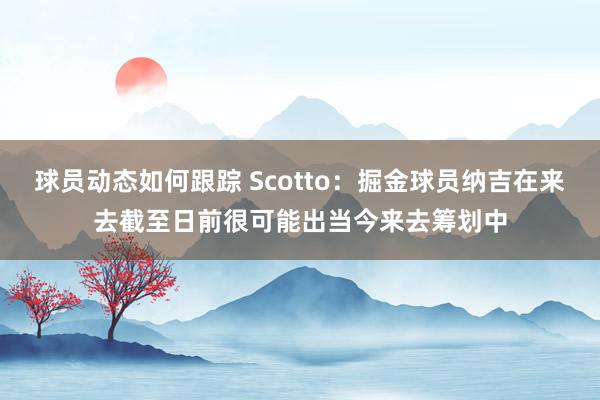 球员动态如何跟踪 Scotto：掘金球员纳吉在来去截至日前很可能出当今来去筹划中