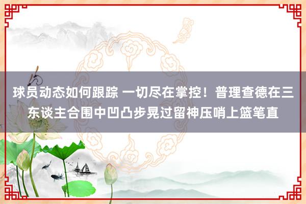 球员动态如何跟踪 一切尽在掌控！普理查德在三东谈主合围中凹凸步晃过留神压哨上篮笔直