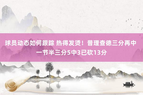 球员动态如何跟踪 热得发烫！普理查德三分再中 一节半三分5中3已砍13分