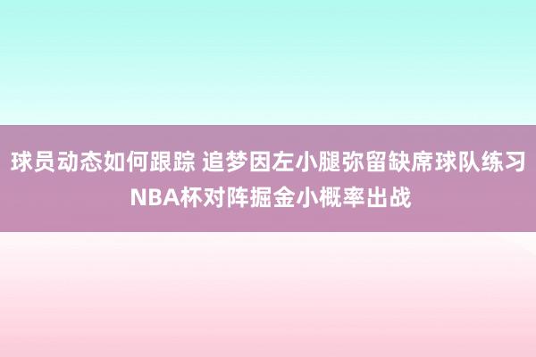 球员动态如何跟踪 追梦因左小腿弥留缺席球队练习 NBA杯对阵掘金小概率出战