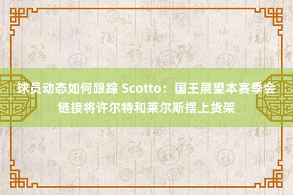 球员动态如何跟踪 Scotto：国王展望本赛季会链接将许尔特和莱尔斯摆上货架